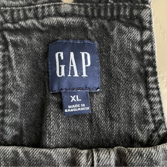 Gap - Slouchy Overalls Washed Black Crop Length XL - Picture 2 of 10